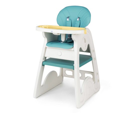 Scaun de masa transformabil Juju Eat&Play V2, Turcoaz, Culoare: Turquoise