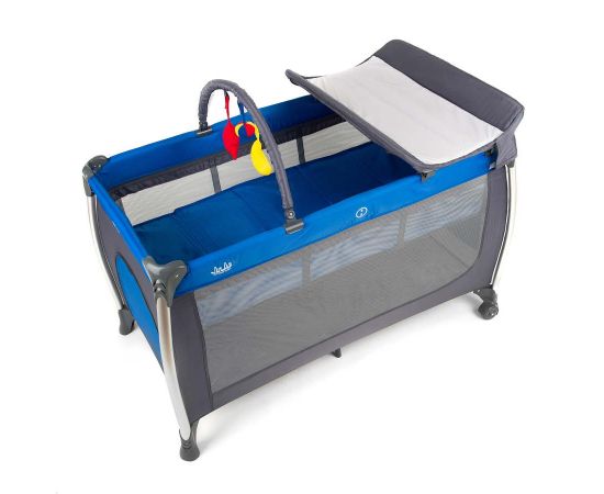 Patut pliant aluminiu 2 niveluri Juju Sweet Naps, Albastru-Gri, Culoare: Albastru