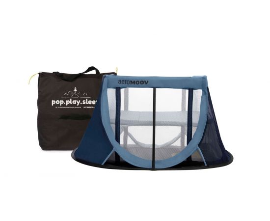 Patut Pliant Pop Up Blue Whale Aeromoov, Culoare: Albastru, Dimensiuni: 120x60,poza 2
