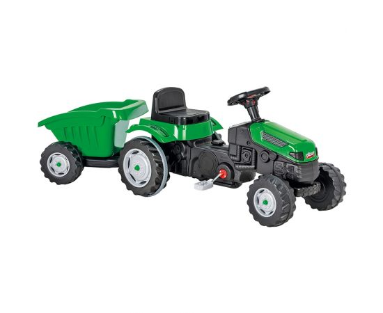 Tractor cu pedale si remorca Pilsan Active with Trailer 07-316 green, Culoare: Verde
