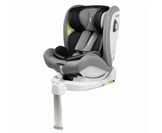 Scaun auto Lionelo Braam, rotativ 360 grade, cu Isofix, 0-36 kg, Stone, Culoare: Gri/Negru, Grupa: 0-36kg (0 luni - 12 ani),poza 5