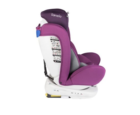 Scaun auto Isofix Lionelo Bastiaan rotativ 360 grade 0-36 kg Violet, Culoare: Violet, Grupa: 0-36kg (0 luni - 12 ani),poza 3