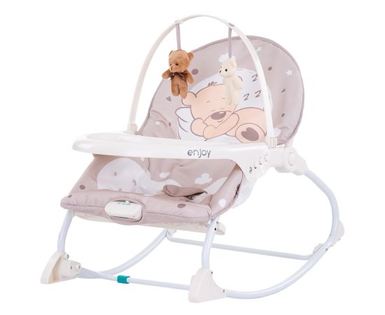 Scaunel balansoar Chipolino Enjoy beige, Culoare: Crem,poza 2