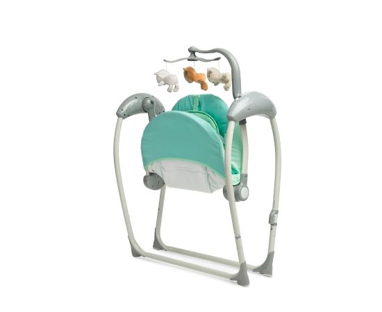 Leagan electric cu telecomanda Caretero LOOP Mint, Culoare: Turquoise,poza 4