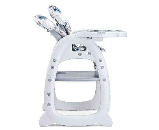 Scaun de masa transformabil Caretero HOMEE 2 in 1 Grey, Culoare: Gri,poza 7