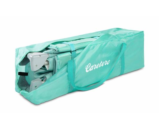Patut pliant cu etaj intermediar Caretero BASIC PLUS Mint, Culoare: Turquoise, Dimensiuni: 120x60,poza 5