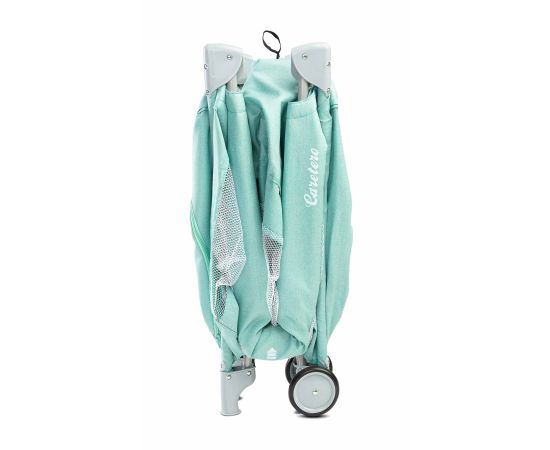 Patut pliant cu etaj intermediar Caretero BASIC PLUS Mint, Culoare: Turquoise, Dimensiuni: 120x60,poza 7