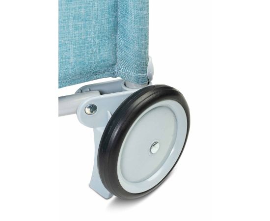 Patut pliant cu etaj intermediar Caretero BASIC PLUS Blue, Culoare: Blue, Dimensiuni: 120x60,poza 7