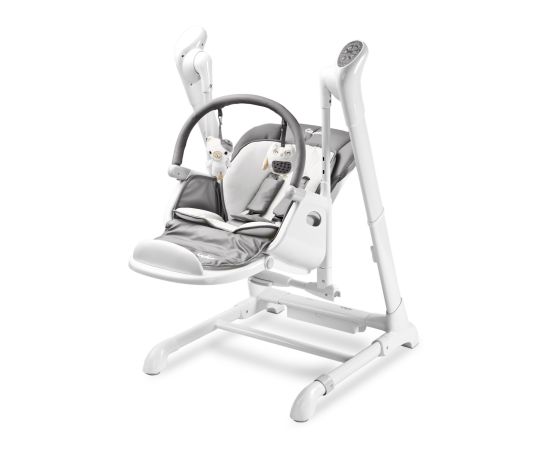 Scaun de masa cu leagan electric Caretero INDIGO 2 in 1 Grey, Culoare: Gri,poza 2