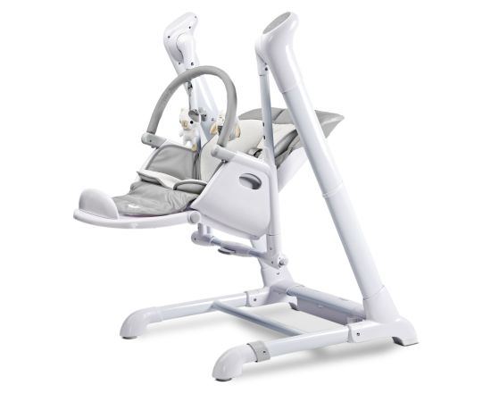 Scaun de masa cu leagan electric Caretero INDIGO 2 in 1 Grey, Culoare: Gri,poza 7