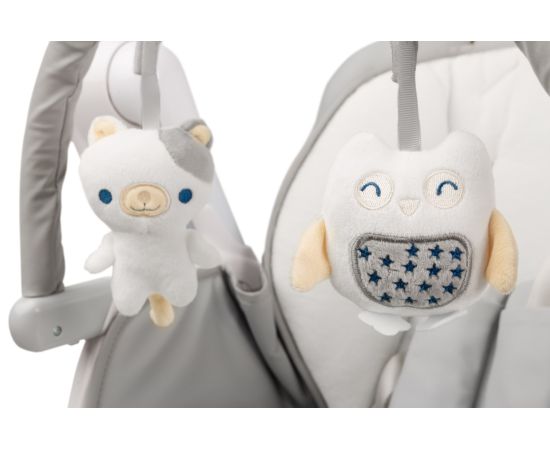 Scaun de masa cu leagan electric Caretero INDIGO 2 in 1 Grey, Culoare: Gri,poza 9