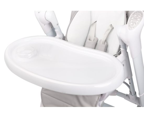 Scaun de masa cu leagan electric Caretero INDIGO 2 in 1 Light Grey, Culoare: Gri deschis,poza 3