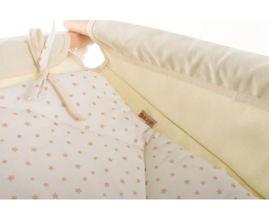 Legan multifunctional bebelusi, 0 luni – 3 ani (20 kg), testat TÜV Rheinland, Beige Stars FW Incababy, Culoare: Crem,poza 4