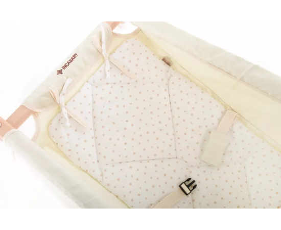Legan multifunctional bebelusi, 0 luni – 3 ani (20 kg), testat TÜV Rheinland, Beige Stars FW Incababy, Culoare: Crem,poza 5