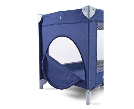 Patut pliant cu etaj intermediar Caretero BASIC PLUS Navy, Culoare: Albastru, Dimensiuni: 120x60,poza 5