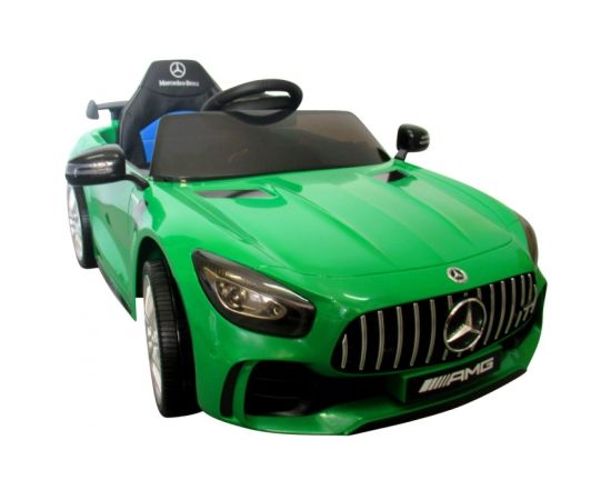Masinuta electrica cu telecomanda, roti din spuma EVA si scaun din piele Mercedes GTR R-Sport - Verde, Culoare: Verde