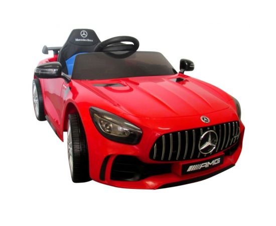Masinuta electrica cu telecomanda, roti din spuma EVA si scaun din piele Mercedes GTR R-Sport - Rosu, Culoare: Rosu