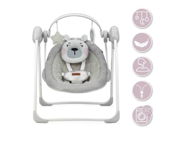 Leagan pentru bebelusi, MoMi LISS Bear Pink, Culoare: Roz,poza 4