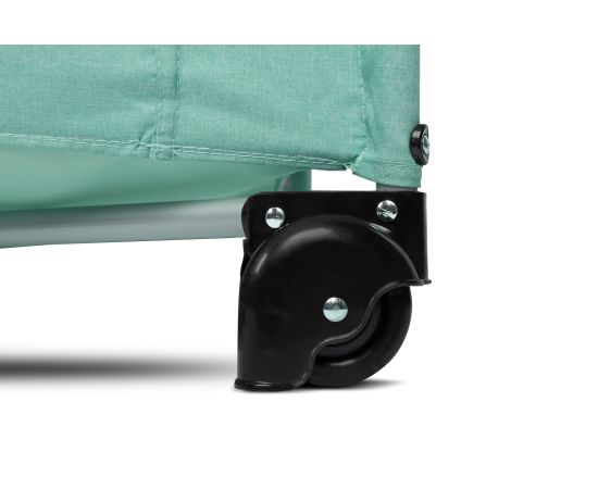 Patut pliabil cu etaj suplimentar si laterala reglabila Caretero ESTI Menta, Culoare: Turquoise, Dimensiuni: 120x60,poza 7
