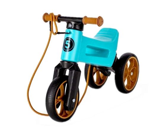 Bicicleta fara pedale Funny Wheels Rider SuperSport 2 in 1 Aqua, Culoare: Albastru