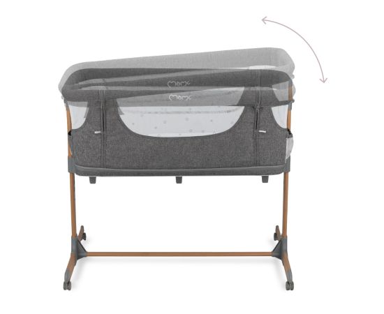 Co-sleeper Momi, Smart Bed 4 in 1 Grey, Culoare: Gri,poza 6
