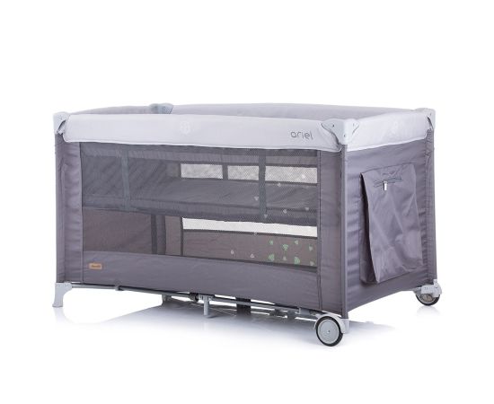 Patut pliabil Chipolino Ariel platinum, Culoare: Gri, Dimensiuni: 120x60,poza 3