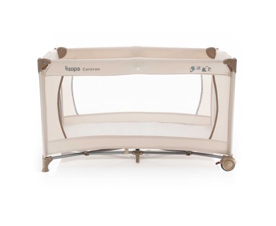 Patut pliant 1 nivel ZOPA Caravan Baby Beige, Culoare: Crem, Dimensiuni: 120x60,poza 2
