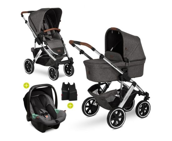 Carucior 3 in 1 Salsa 4 AIR Asphalt Abc Design, Culoare: Gri