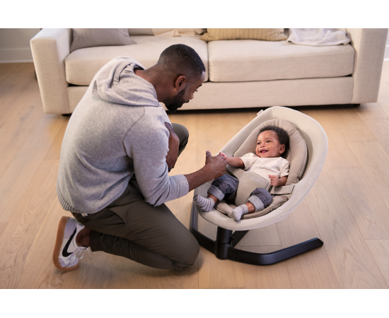 Sezlong Nuna Leaf Hazelwood, Culoare: Crem,poza 9