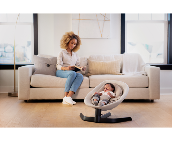 Sezlong Nuna Leaf Hazelwood, Culoare: Crem,poza 11