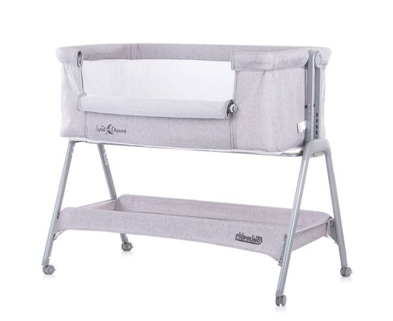 Patut Co-Sleeper Chipolino Sweet Dreams grey, Culoare: Gri,poza 3