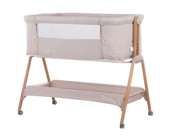 Patut Co-Sleeper Chipolino Sweet Dreams mocca wood, Culoare: Crem