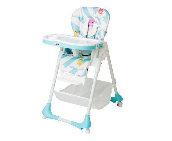 Scaun de masa Juju Eat&Joy, Happy Birds, Culoare: Turquoise