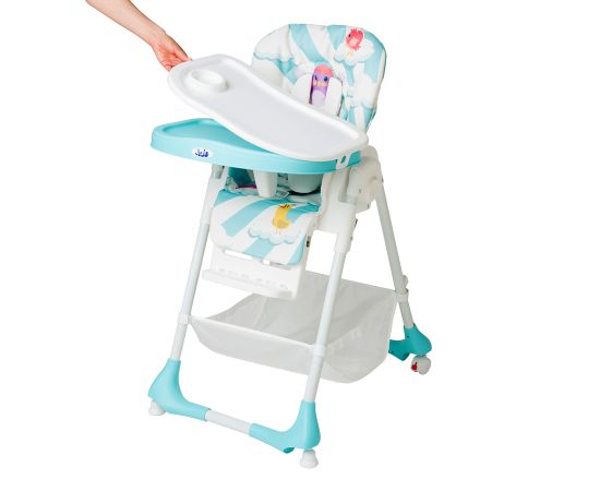 Scaun de masa Juju Eat&Joy, Happy Birds, Culoare: Turquoise,poza 3