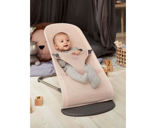 Balansoar Bliss Pearly Pink, Mesh BabyBjorn, Culoare: Crem,poza 2