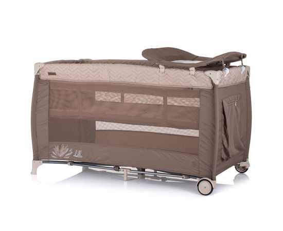 Patut pliabil Chipolino Bella humus, Culoare: Crem, Dimensiuni: 120x60,poza 3