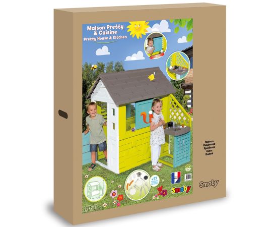 Casuta pentru copii Smoby Pretty cu bucatarie si 17 accesorii,poza 7