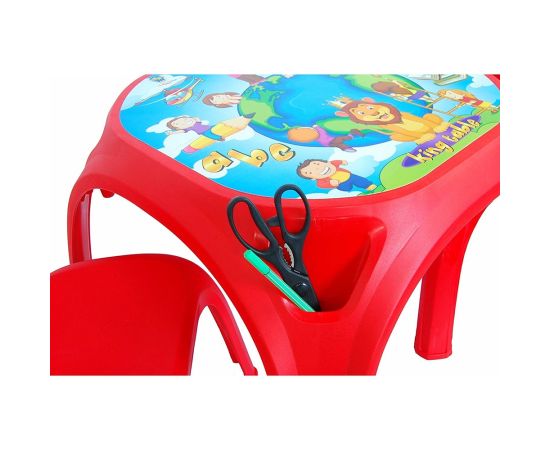 Set Masuta cu 2 scaune pentru copii Pilsan King Table red, Culoare: Rosu,poza 4