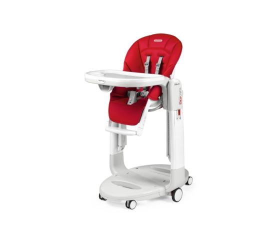 Scaun de masa 3 in 1 Peg Perego Tatamia Follow Me, 0-15 Kg, Fragola, Visiniu, Culoare: Rosu