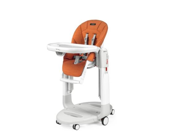 Scaun de masa 3 in 1 Peg Perego Tatamia Follow Me, 0-15 Kg, Wonder Orange, Portocaliu, Culoare: Portocaliu