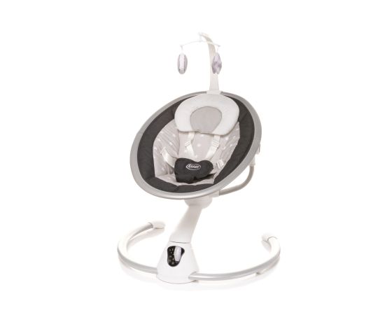 Leagan electric cu melodii si telecomanda 4Baby GRACE Grafit, Culoare: Gri