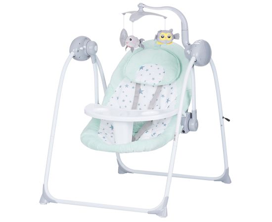 Leagan electric si balansoar Chipolino Nux avocado, Culoare: Verde