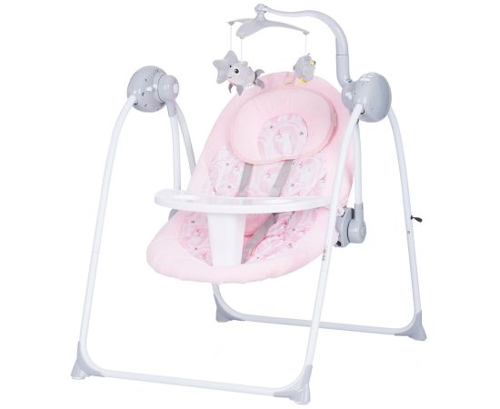 Leagan electric si balansoar Chipolino Nux blush, Culoare: Roz,poza 2
