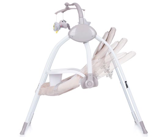 Leagan electric si balansoar Chipolino Nux humus, Culoare: Crem,poza 3
