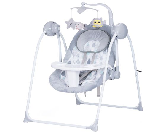 Leagan electric si balansoar Chipolino Nux platinum, Culoare: Gri,poza 2