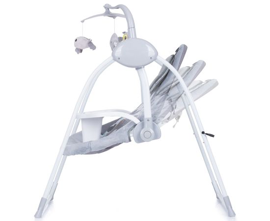 Leagan electric si balansoar Chipolino Nux platinum, Culoare: Gri,poza 3