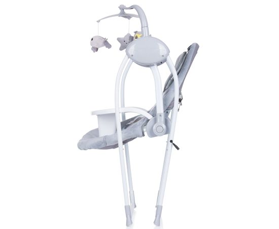 Leagan electric si balansoar Chipolino Nux platinum, Culoare: Gri,poza 4