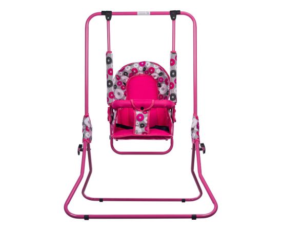 Leagan pentru copii, Top Kids, pentru interior si exterior, Pink Flowers, Culoare: Roz