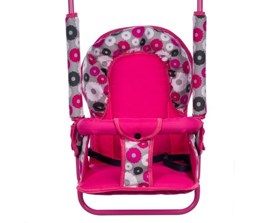 Leagan pentru copii, Top Kids, pentru interior si exterior, Pink Flowers, Culoare: Roz,poza 2