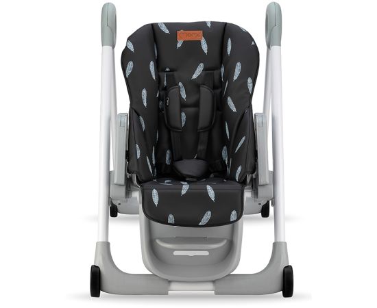 Scaun de masa copii Momi Luxuria, Piele ecologica, Black, Culoare: Negru,poza 4